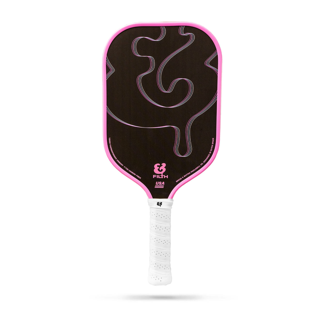 The Filth 16mm Pickleball Paddle - Pink – Bread & Butter Pickleball Company